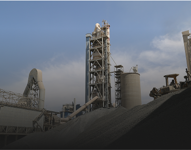 A cement manufacturing facility.